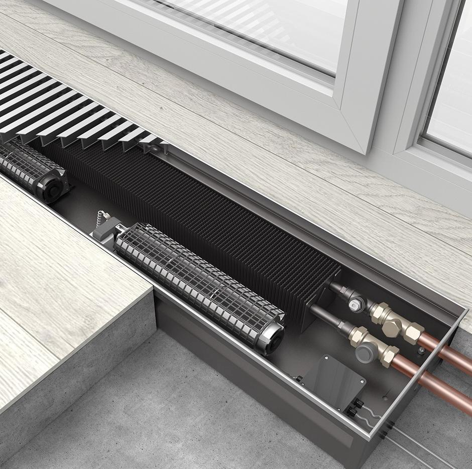 Внутрипольный конвектор КЗТО Бриз В 24V 260x120x2800