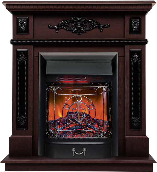 Электрокамин с классическим очагом 2D Real-Flame Lilian STD DN-F817 с очагом MAJESTIC LUX BL RC