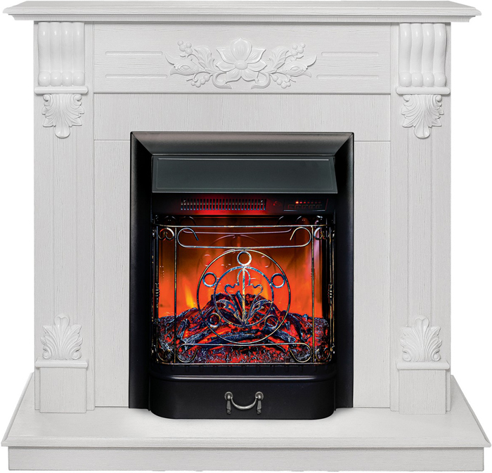Электрокамин с классическим очагом 2D Real-Flame Ottawa STD WT-F614 с очагом MAJESTIC LUX BL RC
