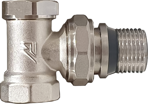 Клапан запорный THERMA Q 1/2 MC угловой с уплотнительным кольцом (1250240)