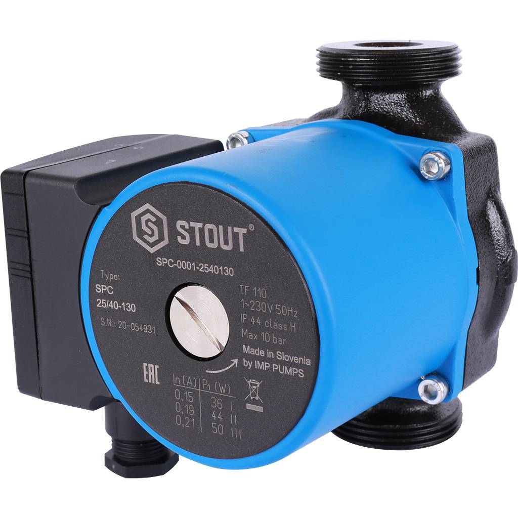 Циркуляционный насос STOUT Насос циркуляционный 25/40-130 мм