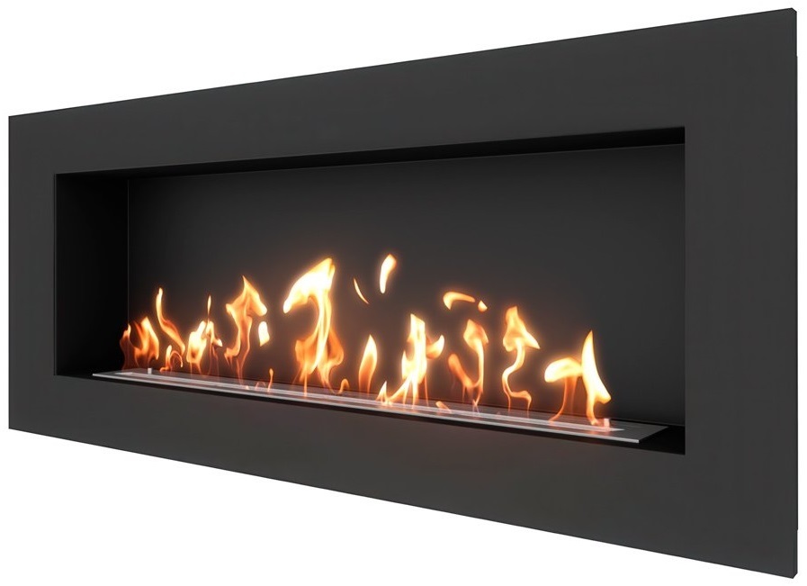 Настенный биокамин SteelHeat GRAND 1500 XL встраиваемый