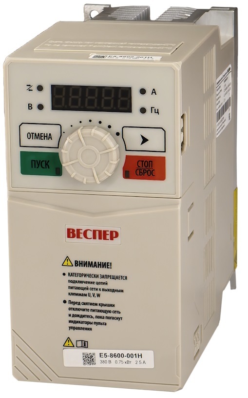 Частотный преобразователь ВЕСПЕР E5-8600 0,75 кВт 380В