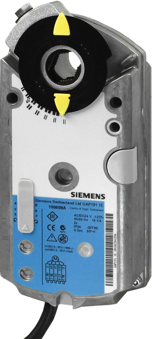 Привод воздушной заслонки Siemens GEB341.1E