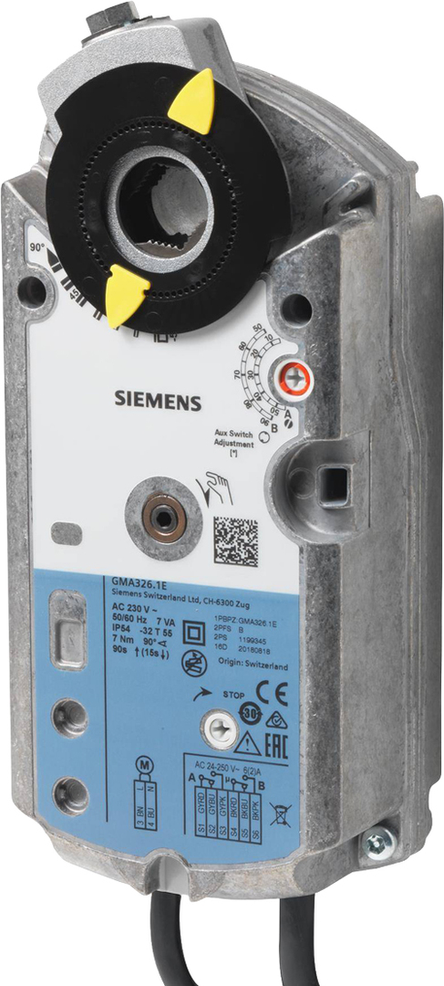 Привод воздушной заслонки Siemens GMA326.1E