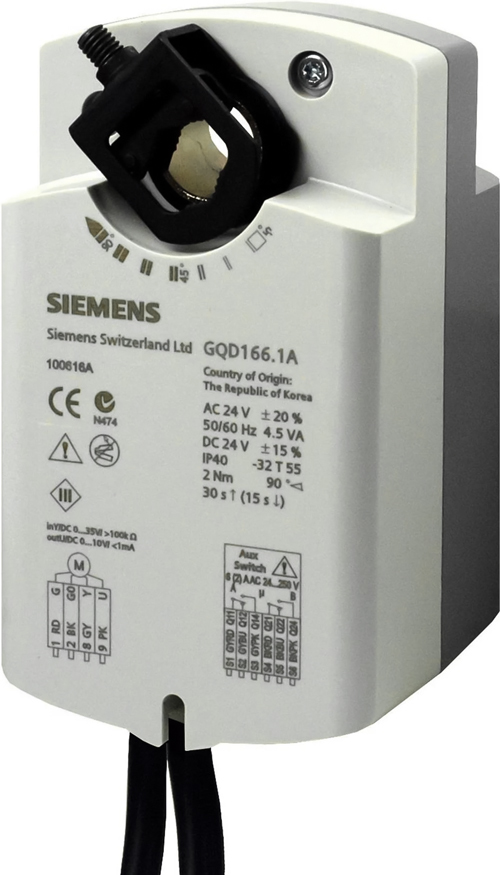 Привод воздушной заслонки Siemens GQD326.1A