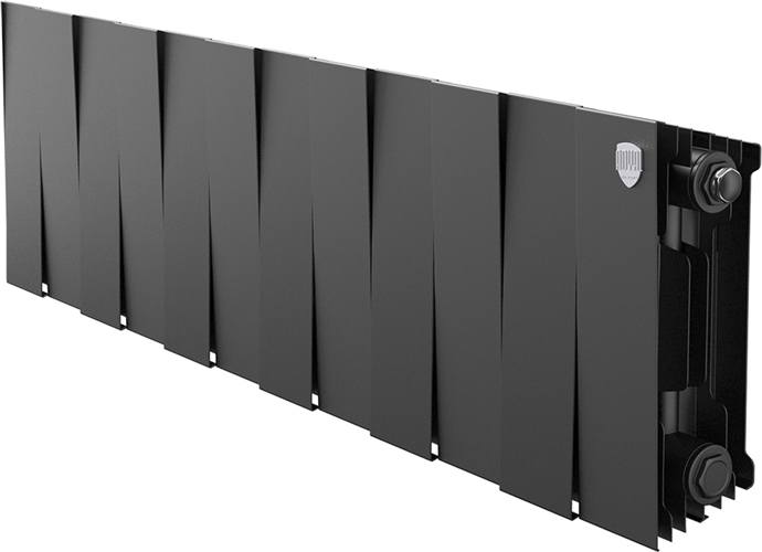 Биметаллический радиатор Royal Thermo PianoForte 200 Чёрный - 12 секц.