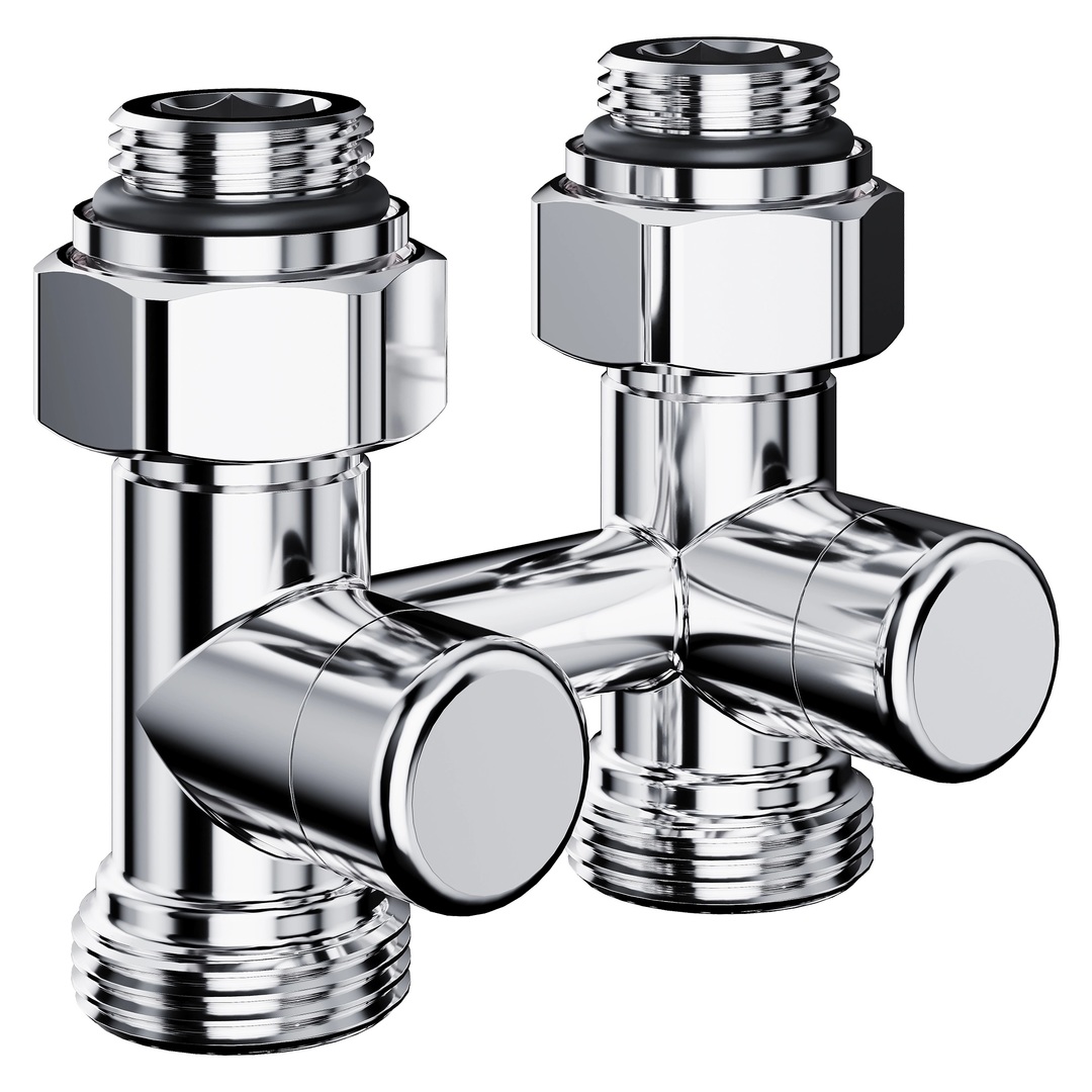 Узел нижнего подключения Royal Thermo Design прямой 1/2"х3/4"EK (хром)