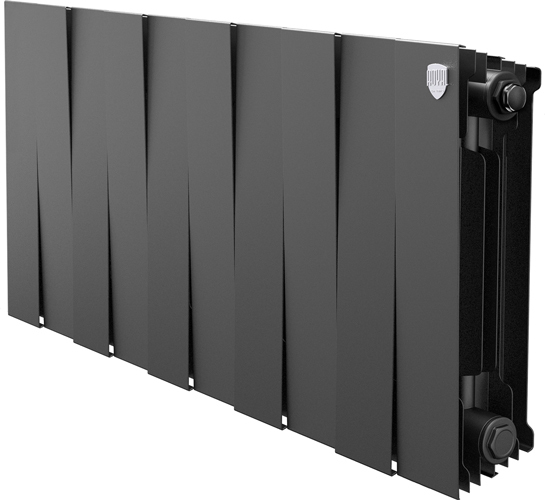 Биметаллический радиатор Royal Thermo PianoForte 300 Чёрный - 10 секц.