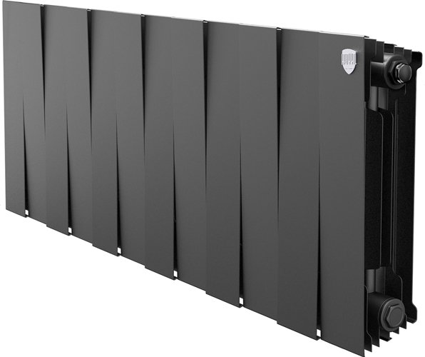 Биметаллический радиатор Royal Thermo PianoForte 300 Чёрный - 12 секц.