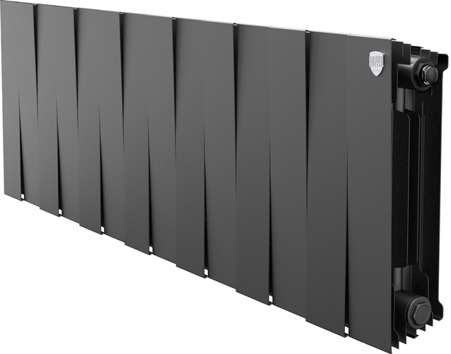 Биметаллический радиатор Royal Thermo PianoForte 300 Чёрный - 14 секц.