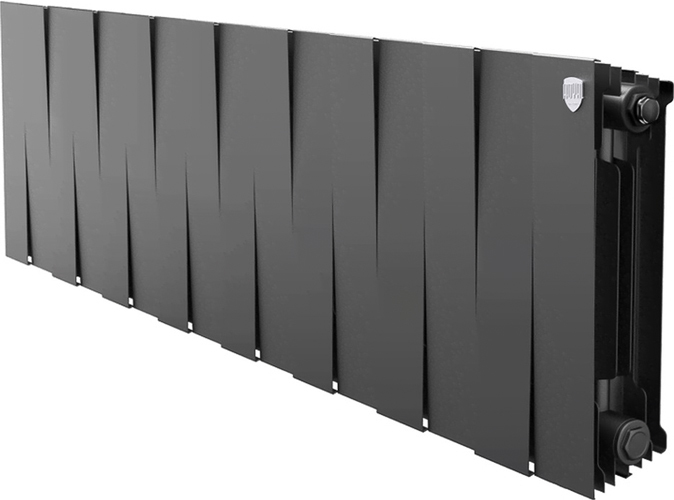 Биметаллический радиатор Royal Thermo PianoForte 300 Чёрный - 16 секц.