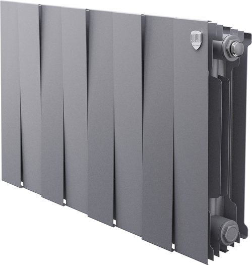 Биметаллический радиатор Royal Thermo PianoForte 300 Серебристый - 8 секц.