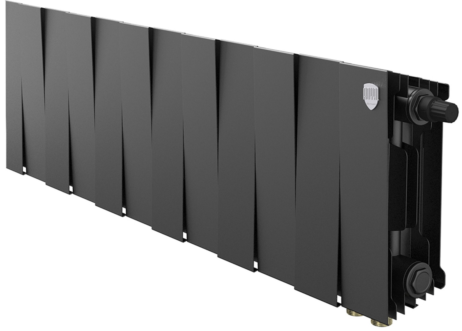 Биметаллический радиатор Royal Thermo PianoForte 200 Чёрный VR80- 12 секц.