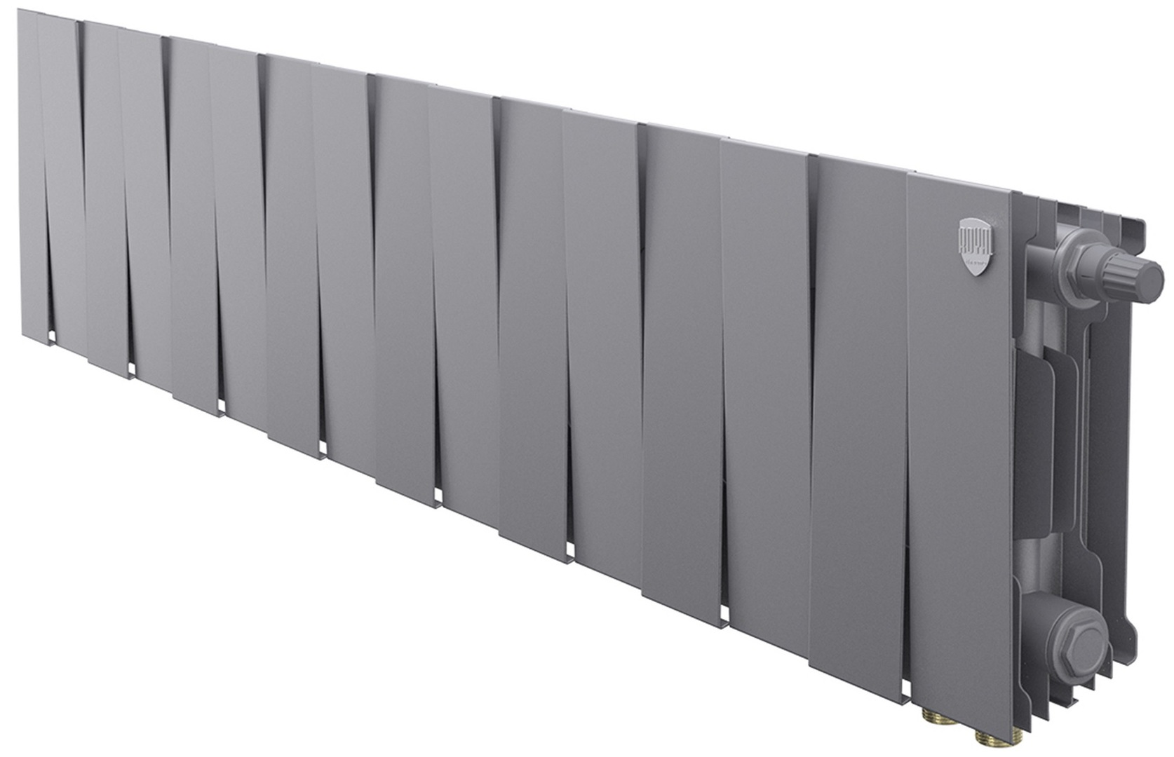 Биметаллический радиатор Royal Thermo PianoForte 200 Серебристый VR80- 16 секц.