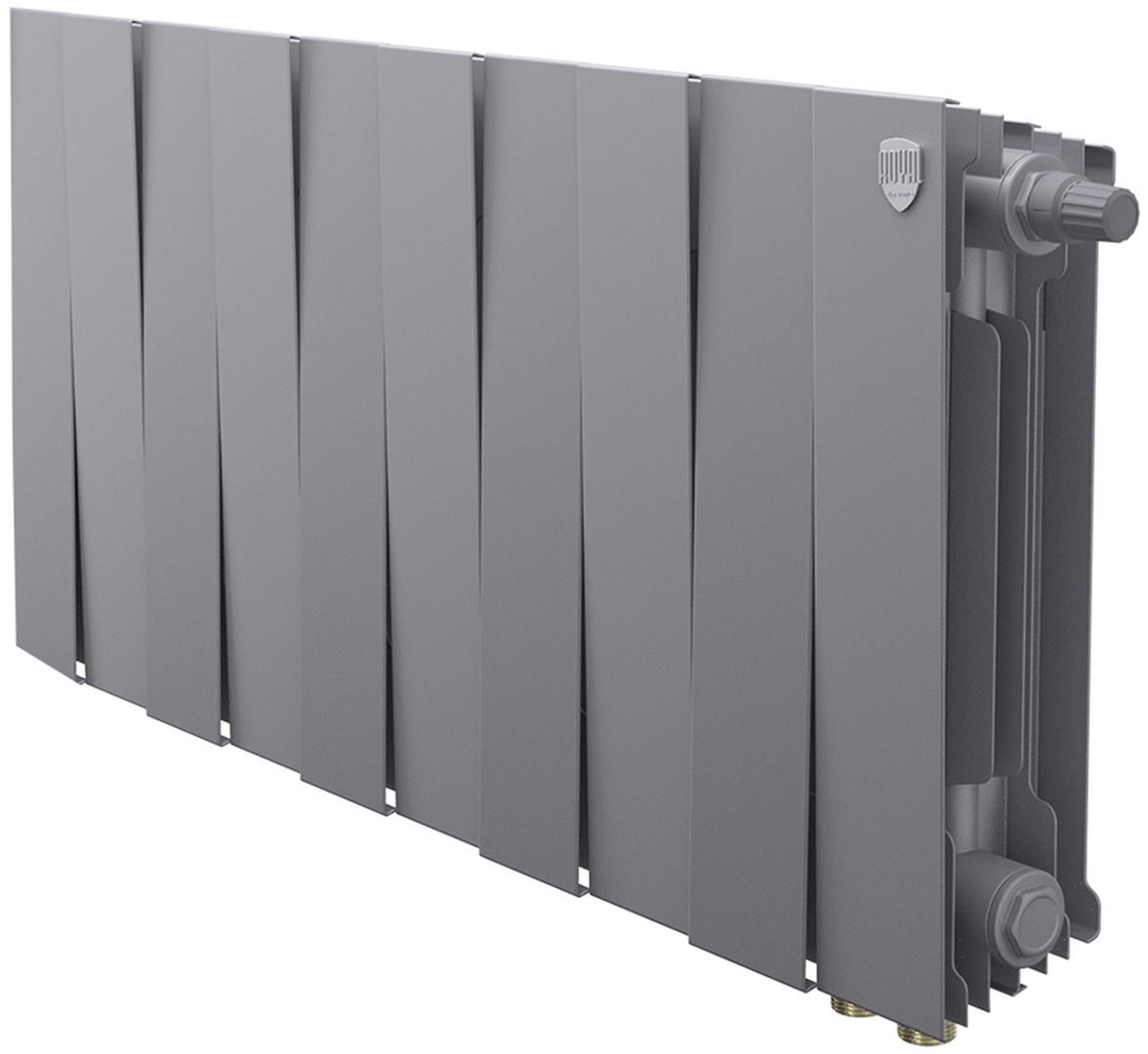 Биметаллический радиатор Royal Thermo PianoForte 300 Серебристый VR80 - 10 секц.