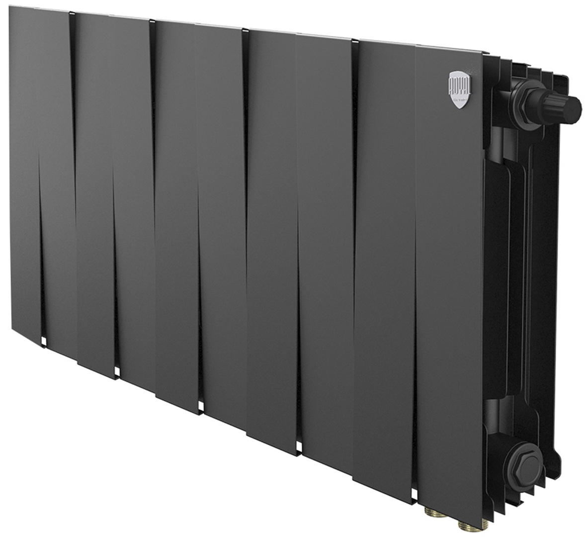Биметаллический радиатор Royal Thermo PianoForte 300 Чёрный VR80 - 10 секц.