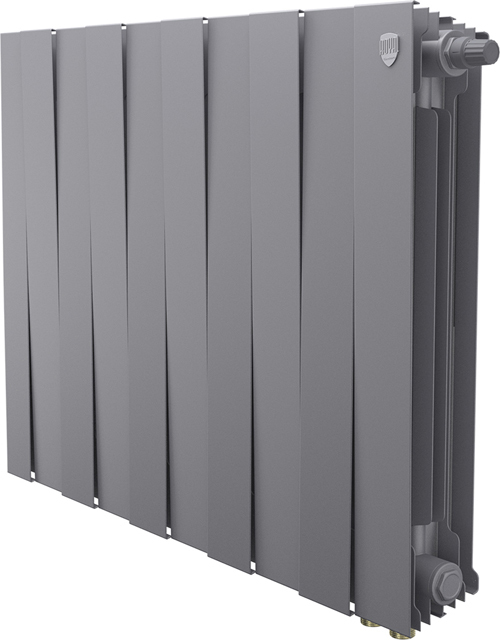 Биметаллический радиатор Royal Thermo PianoForte 500 Серебристый VR80 - 10 секц.