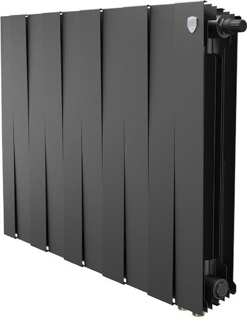 Биметаллический радиатор Royal Thermo PianoForte 500 Чёрный VR80 - 10 секц.