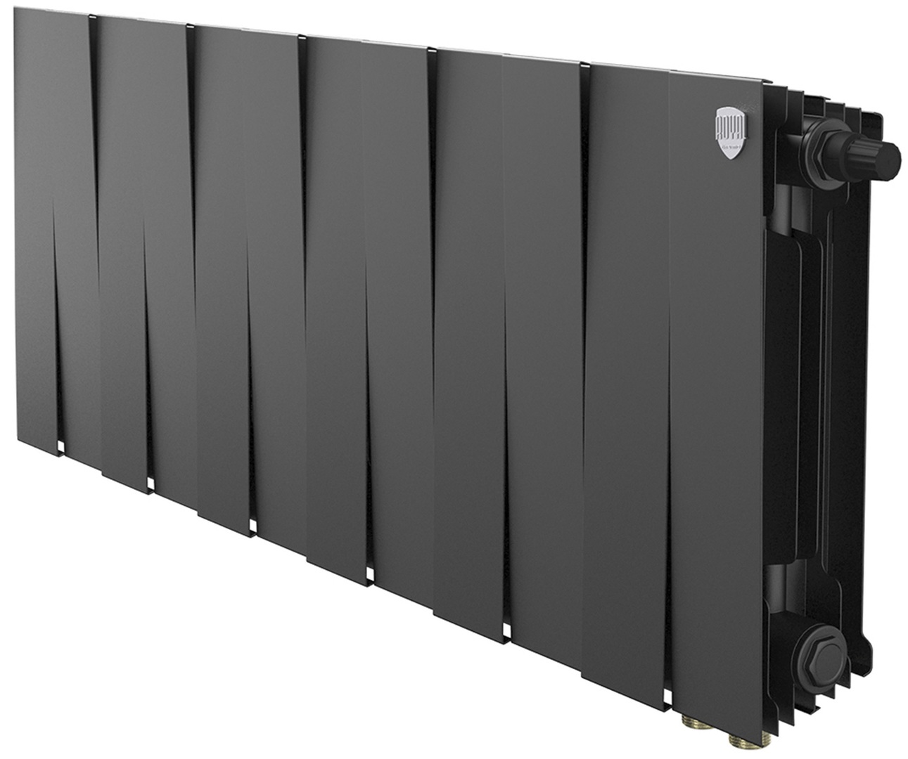 Биметаллический радиатор Royal Thermo PianoForte 300 Чёрный VR80 - 12 секц.
