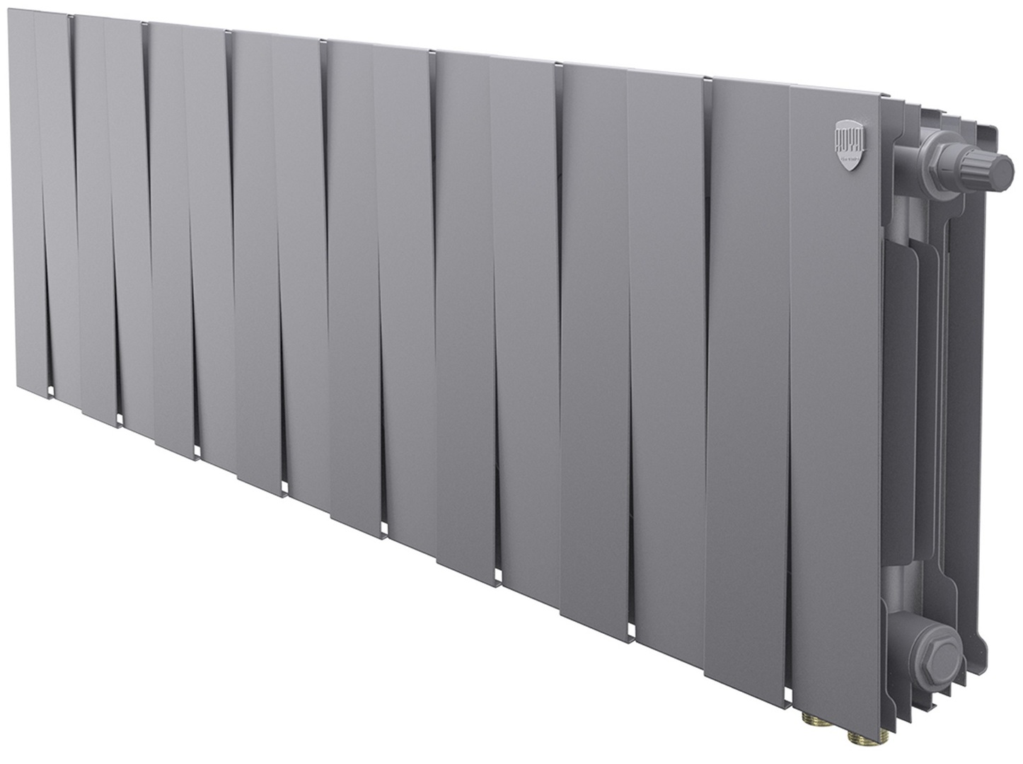 Биметаллический радиатор Royal Thermo PianoForte 300 Серебристый VR80 - 16 секц.