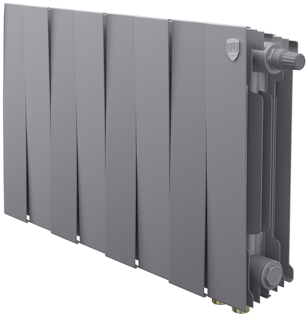 Биметаллический радиатор Royal Thermo PianoForte 300 Серебристый VR80 - 8 секц.