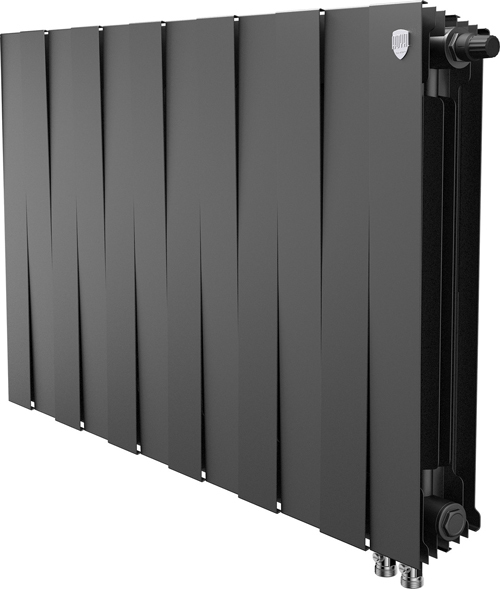 Биметаллический радиатор Royal Thermo PianoForte 500 Чёрный VR80 - 12 секц.