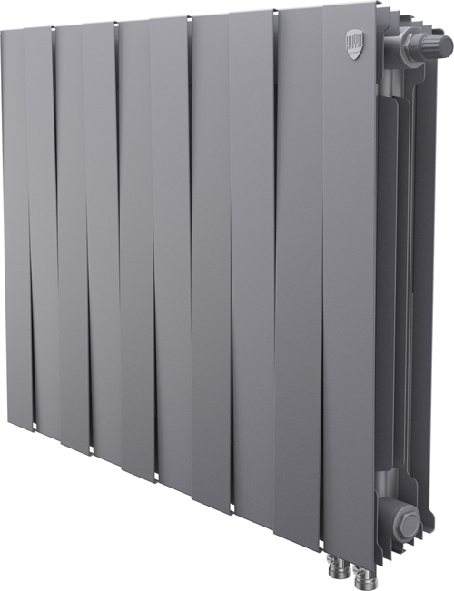 Биметаллический радиатор Royal Thermo PianoForte 500 Серебристый VR80 - 12 секц.