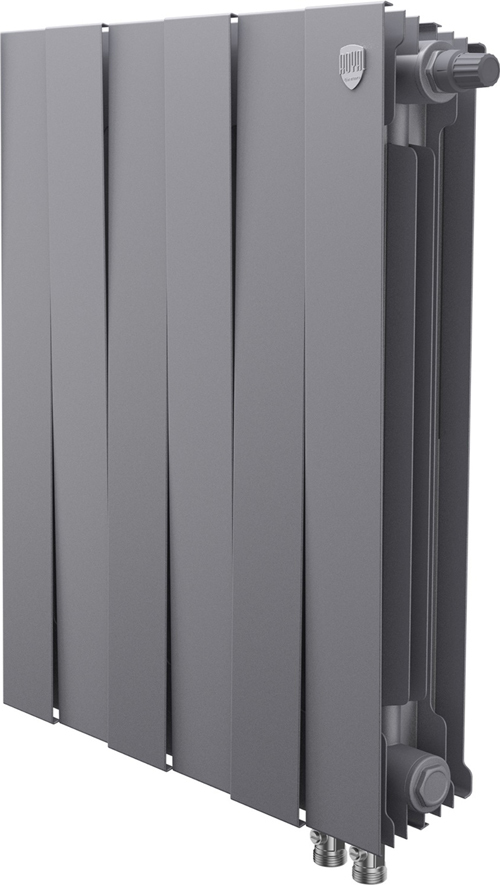 Биметаллический радиатор Royal Thermo PianoForte 500 Серебристый VR80 - 6 секц.