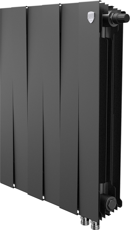 Биметаллический радиатор Royal Thermo PianoForte 500 Чёрный VR80 - 6 секц.