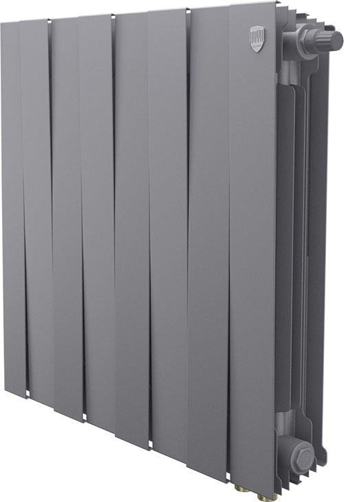 Биметаллический радиатор Royal Thermo PianoForte 500 Серебристый VR80 - 8 секц.