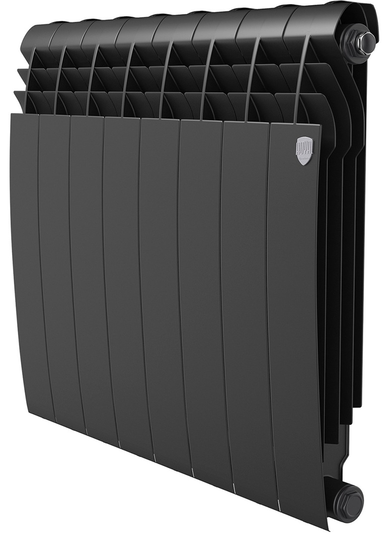 Биметаллический радиатор Royal Thermo BILINER B 500 Чёрный - 8 секц.