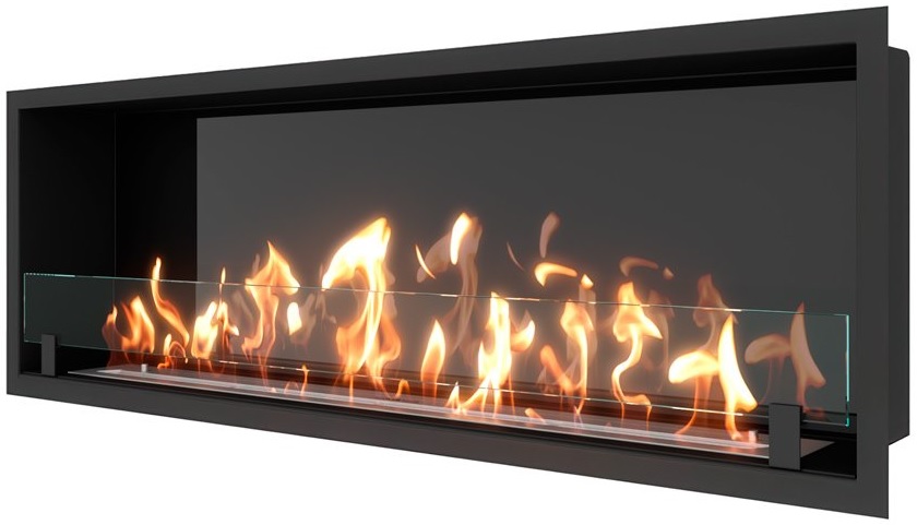 Настенный биокамин SteelHeat LEADER 1300 XL встраиваемый Стекло + Стемалит