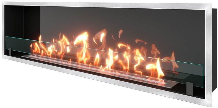 Настенный биокамин SteelHeat LEADER-SH 1600 встраиваемый Стекло + Стемалит