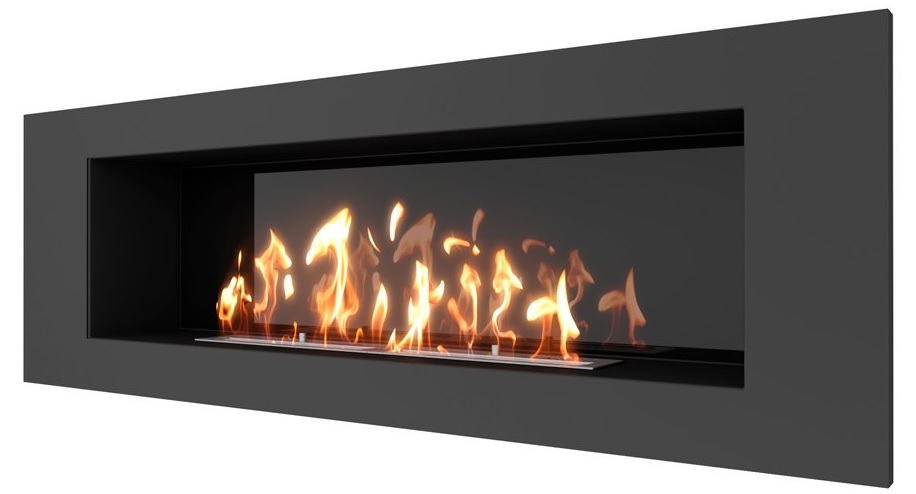 Настенный биокамин SteelHeat LONG 1200 LITE Small встраиваемый Стемалит