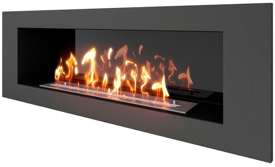 Настенный биокамин SteelHeat LONG 1200 Small встраиваемый Стемалит