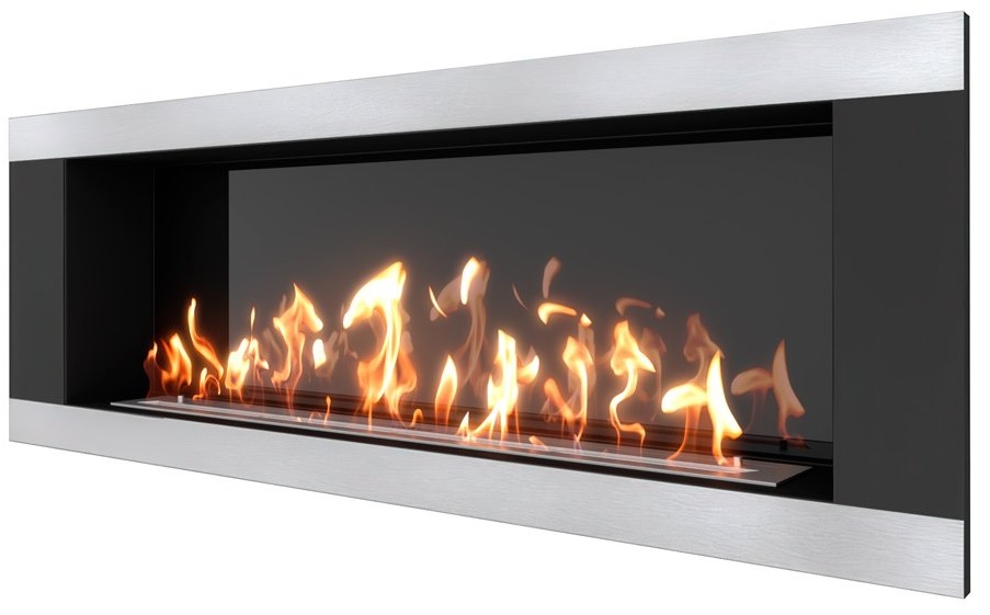 Настенный биокамин SteelHeat LONG-H 1500 XL встраиваемый Стемалит