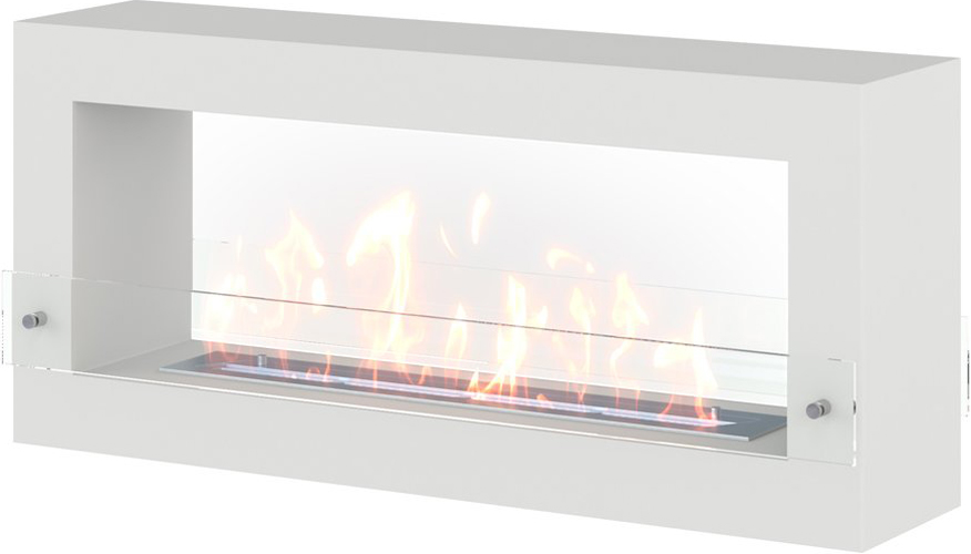 Настенный биокамин SteelHeat FRAME ONE 1000 белый Стекло