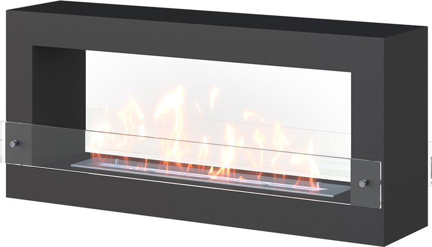 Настенный биокамин SteelHeat FRAME ONE 1000 черный Стекло