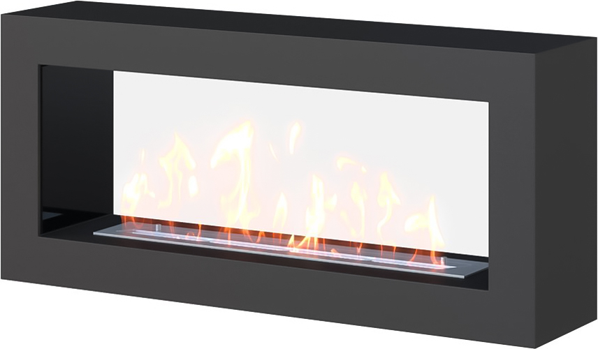 Настенный биокамин SteelHeat FRAME ONE 1000 черный Стемалит
