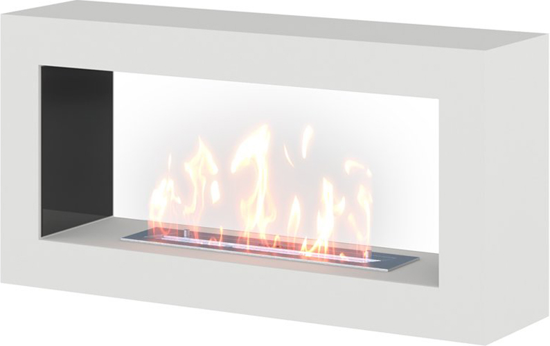 Настенный биокамин SteelHeat FRAME ONE 900 белый Стемалит