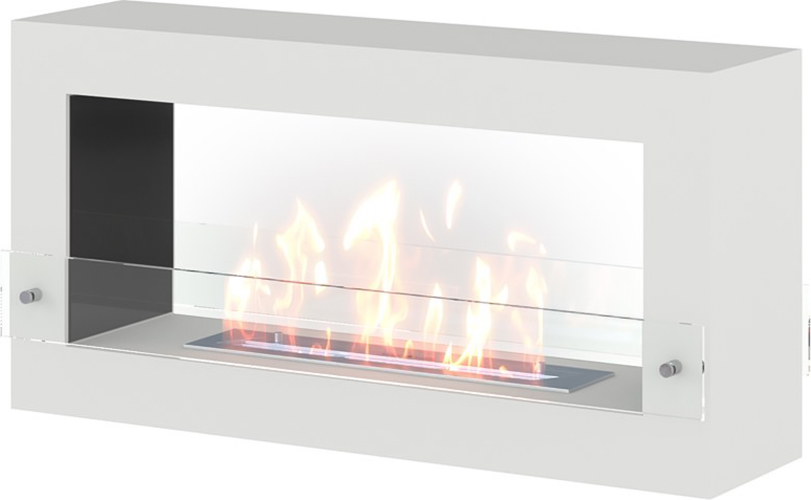 Настенный биокамин SteelHeat FRAME ONE 900 белый Стекло + Стемалит