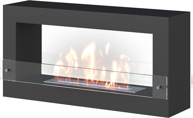 Настенный биокамин SteelHeat FRAME ONE 900 черный Стекло
