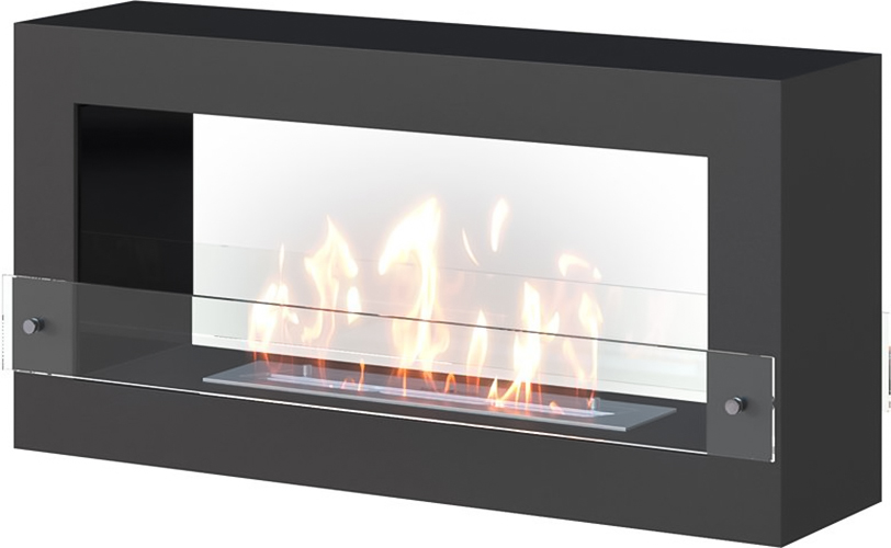 Настенный биокамин SteelHeat FRAME ONE 900 черный Стекло + Стемалит