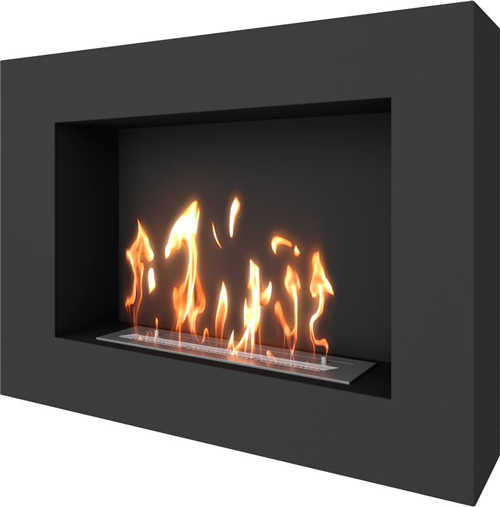 Настенный биокамин SteelHeat WALL GRAND 900 черный