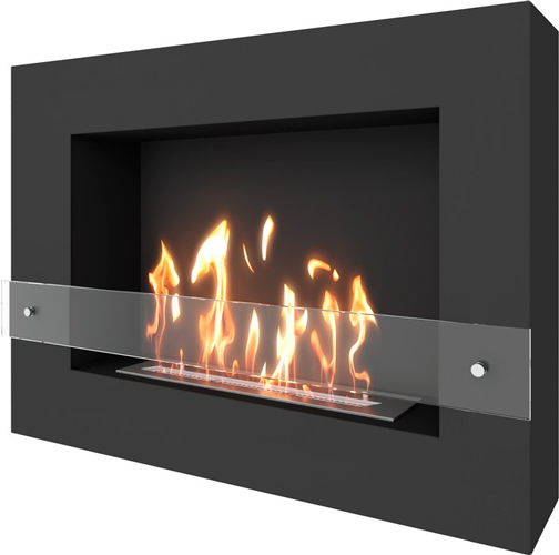 Настенный биокамин SteelHeat WALL GRAND 900 черный Стекло