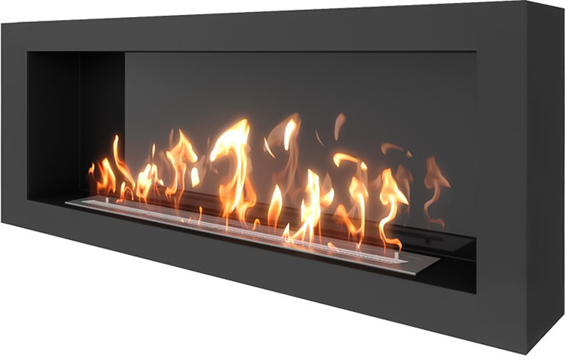 Настенный биокамин SteelHeat WALL ONE 1400 черный Стемалит