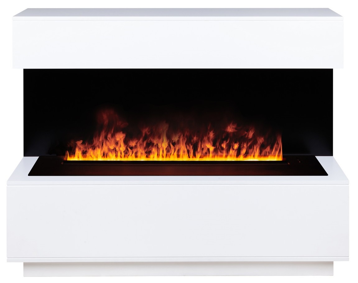 Электрокамин Real-Flame MODERN CST1000 WT-P511 с очагом CASSETTE LED 1000 авто