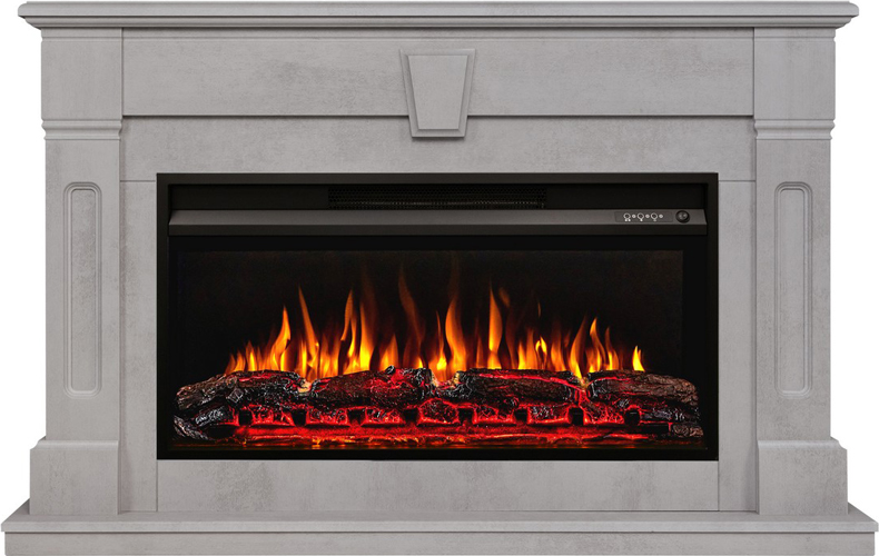 Линейный электрокамин Real-Flame KELLIE SF36/PRM36 WT-F715 с очагом PREMIER 36