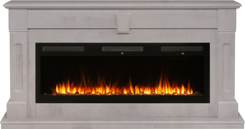 Линейный электрокамин Real-Flame KELLIE J52/PRM50/SF50/E50 WT-F715 с очагом EMERALD 50